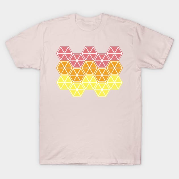 Citraus Hexagon stripes T-Shirt by MerryMakewell